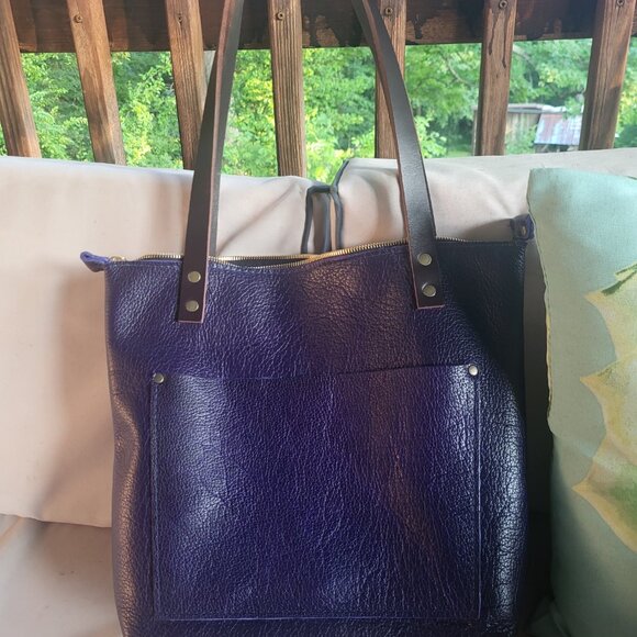 PLG small zip tote in COBALT - Picture 6 of 6